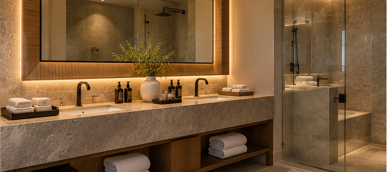 Baño de proyecto hotelero